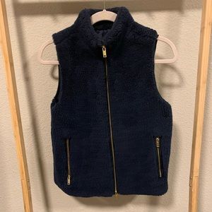 J crew furry vest